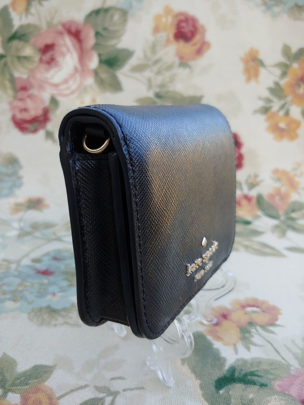 kate spade New York Black Saffiano Leather Compact Wallet - Picture 11 of 15